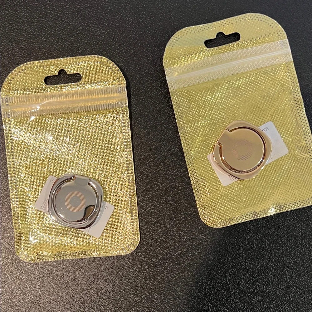 Gold and Silver Adhesive Phone Ring Holders